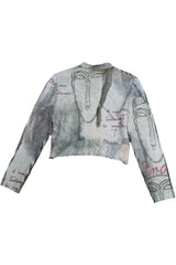 Moda Aryna - Cropped Leather Jacket
