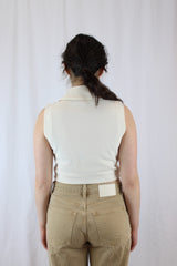 Camila Coelho Cropped Sleeveless Polo