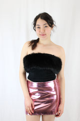 Majorelle Idina Faux Fur Tube Top