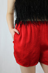 American Vintage Textured Satin Shorts