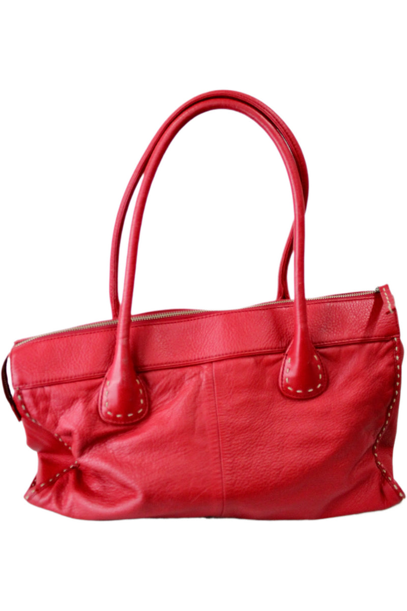 Oroton - Red Topstitch Bag