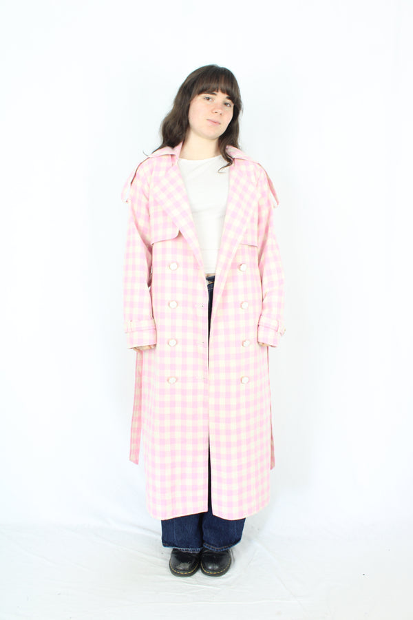 Charlo - Jazzy Gingham Trench Coat