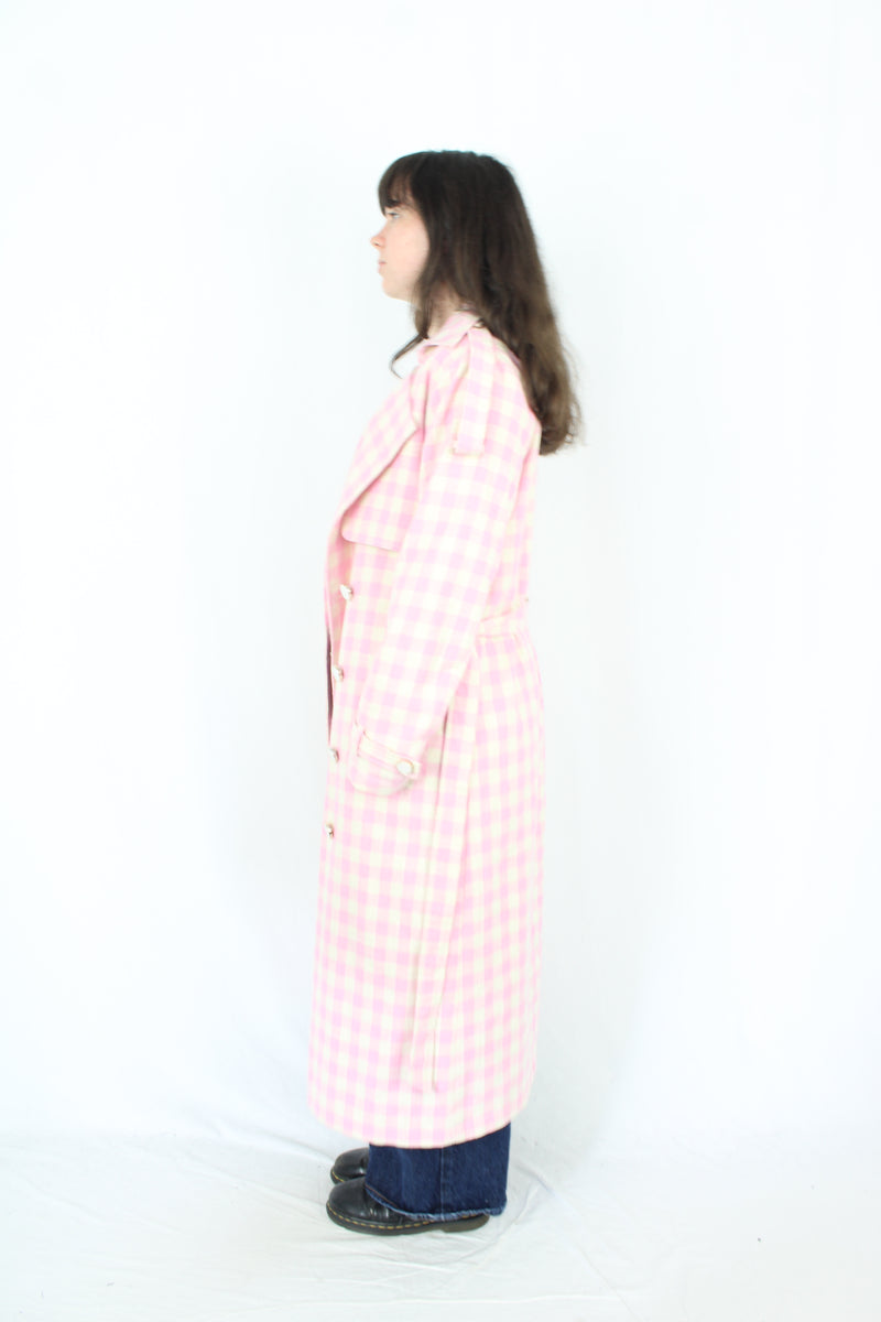 Charlo - Jazzy Gingham Trench Coat