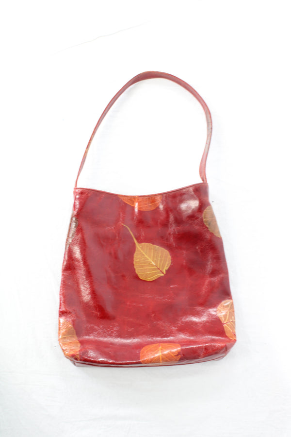 Vintage Leather Leaf Bag