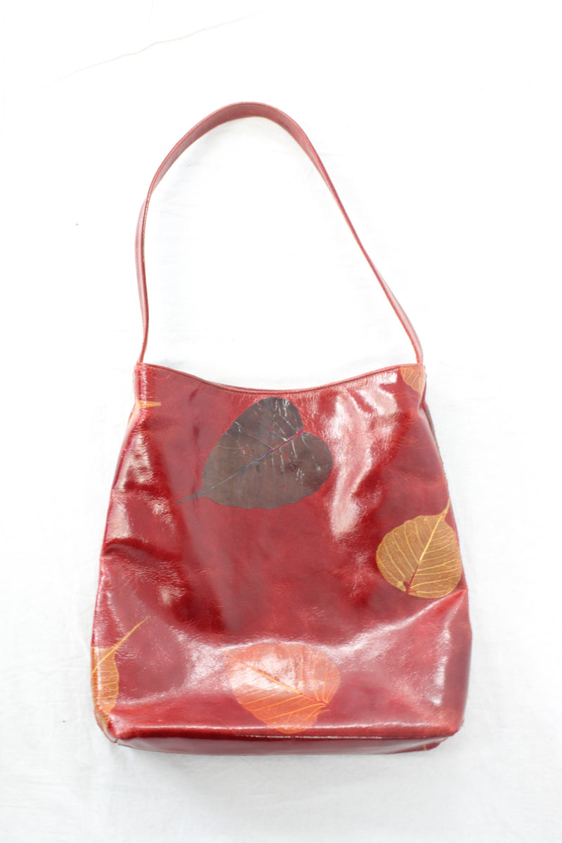 Vintage Leather Leaf Bag