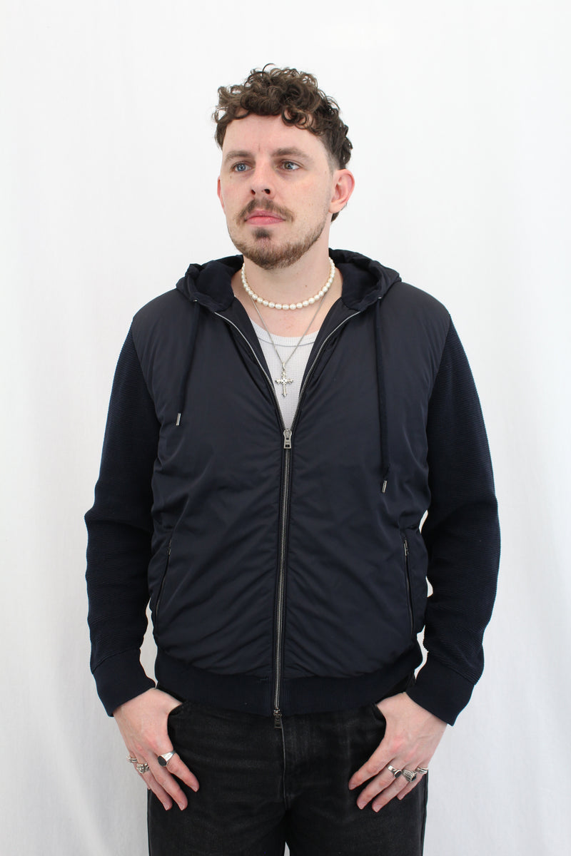Herno - 'Pique Knit & Nylon Jacket'
