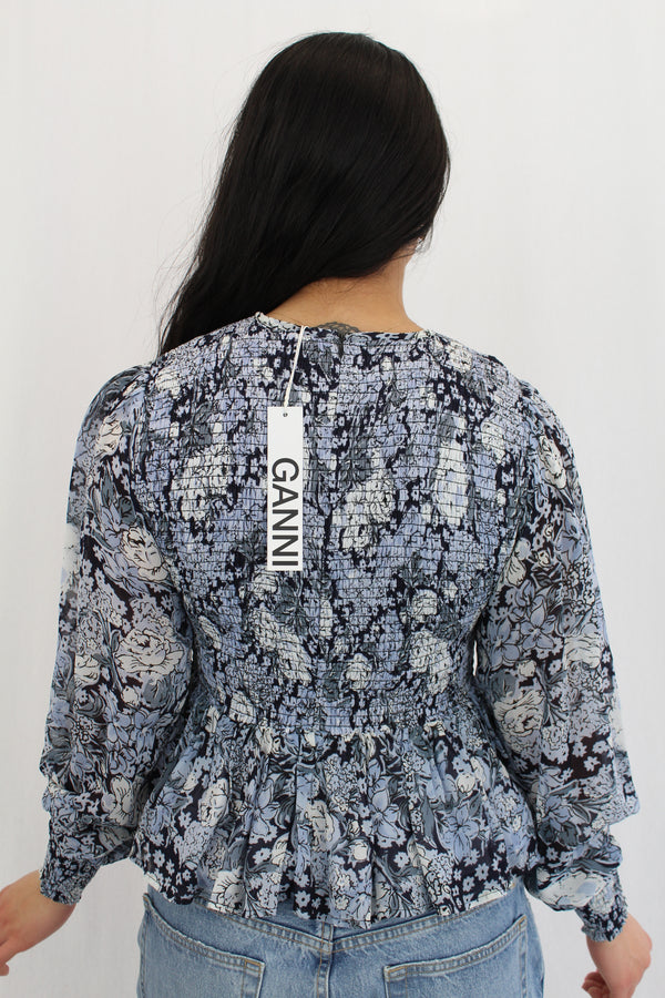 Ganni - Shirred Long Sleeve NWT