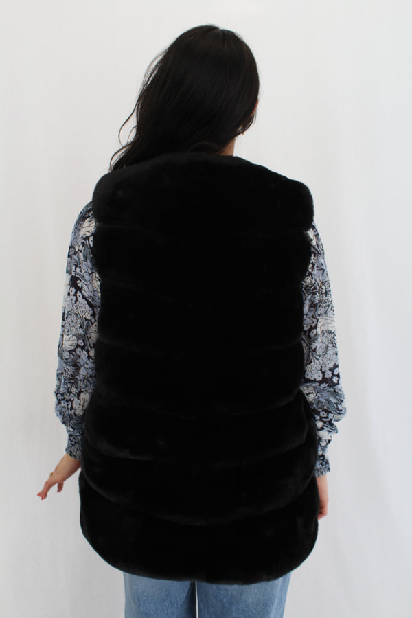 Fur Midi Length Vest