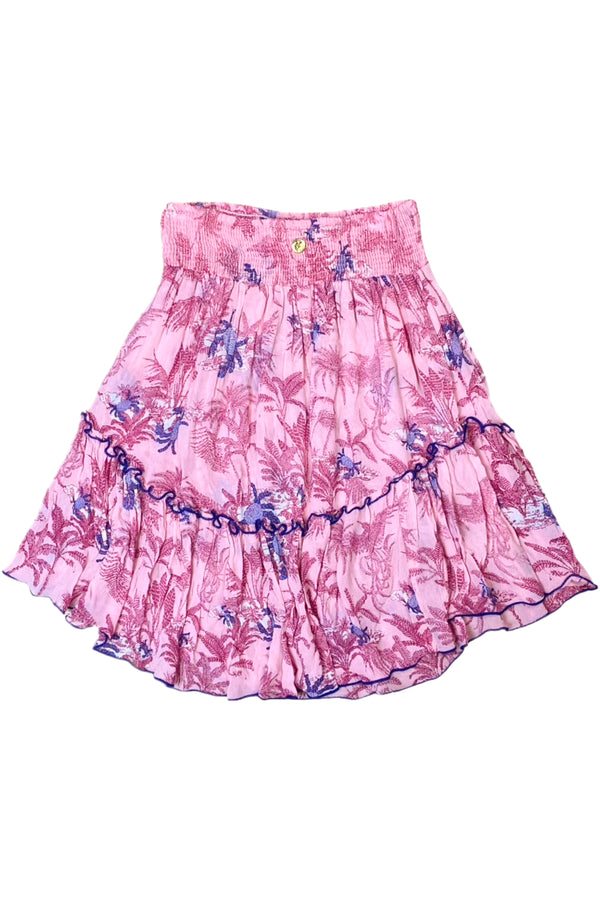 Place Du Soleil - Beachy Print Mini Skirt