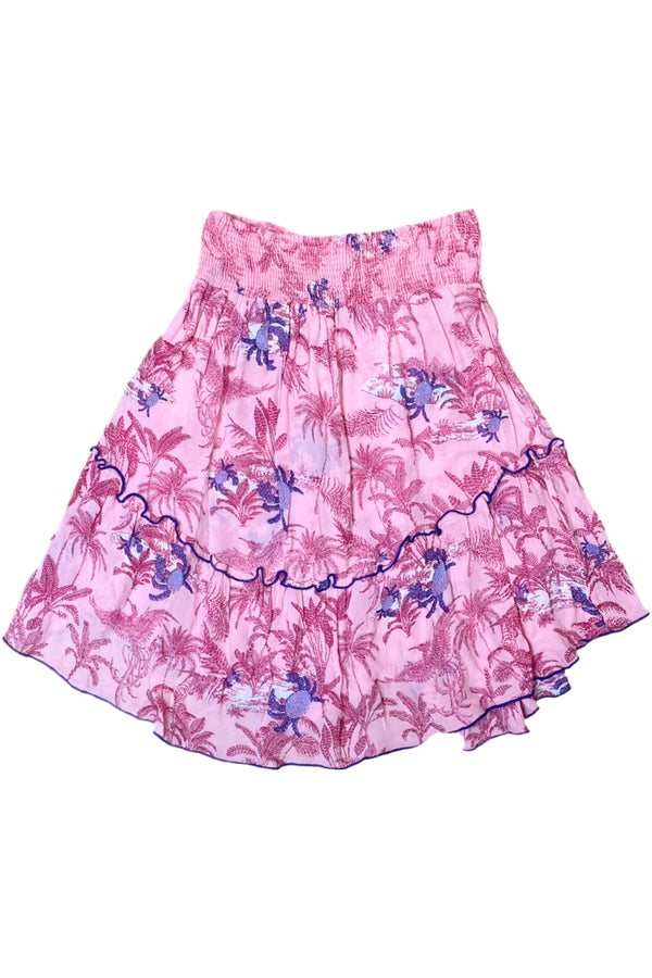 Place Du Soleil - Beachy Print Mini Skirt