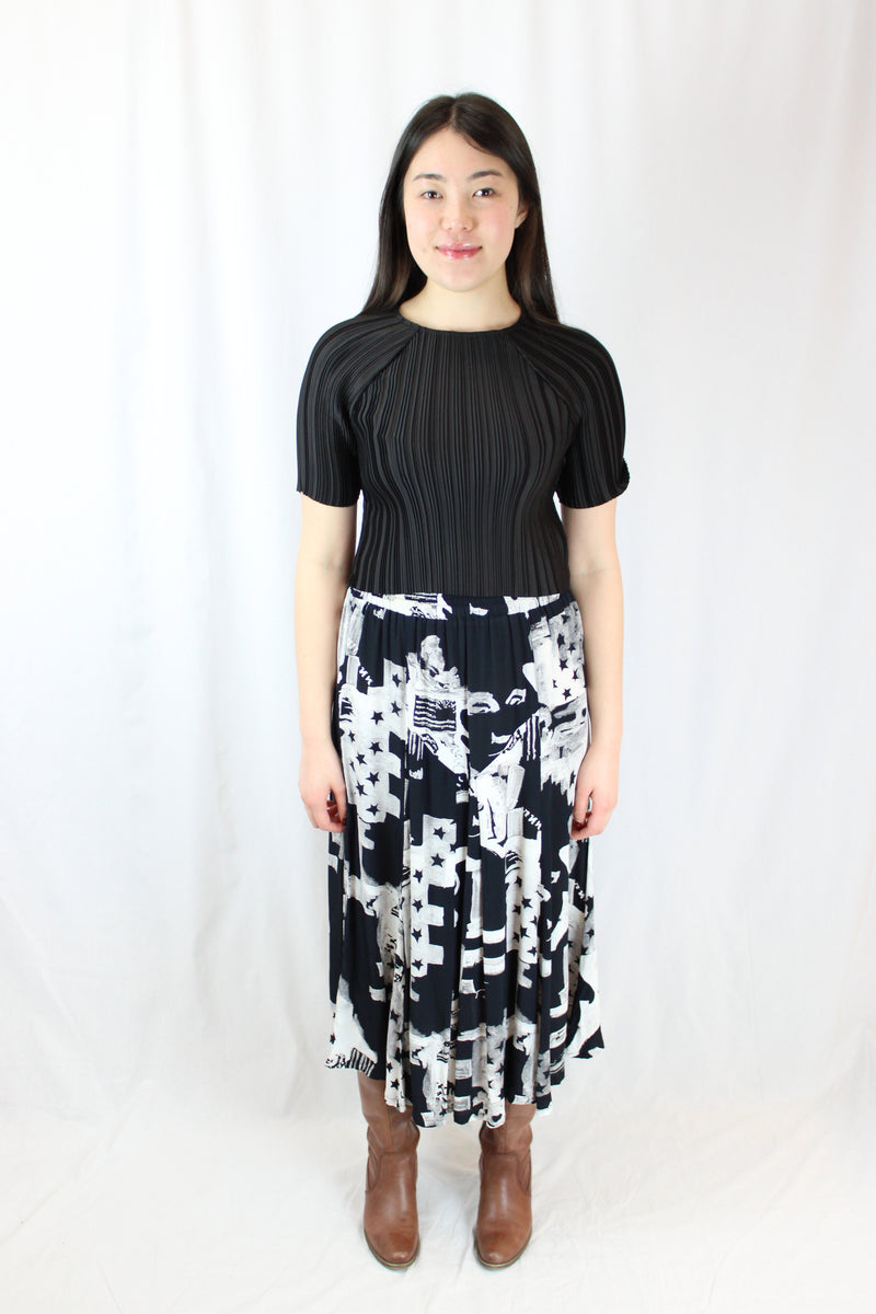 Euro - Vintage Midi Skirt