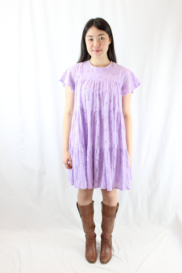 Reverse - Broderie Tiered Mini Dress