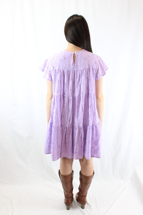 Reverse - Broderie Tiered Mini Dress