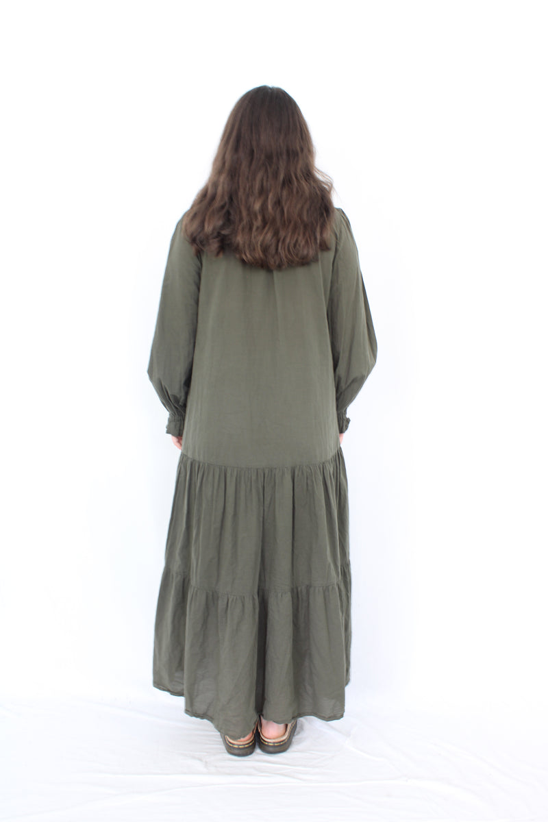 Ruby - Green Smock Dress