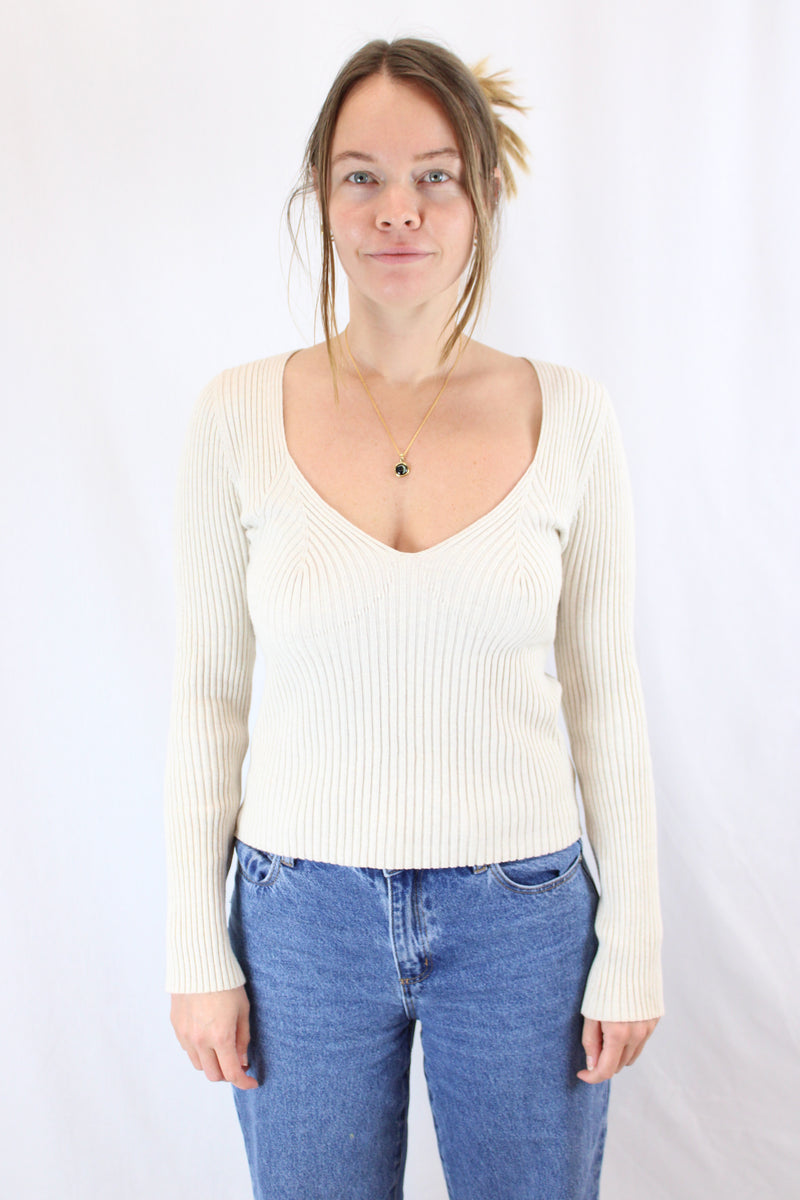 Lonely - Ribbed Knit Top