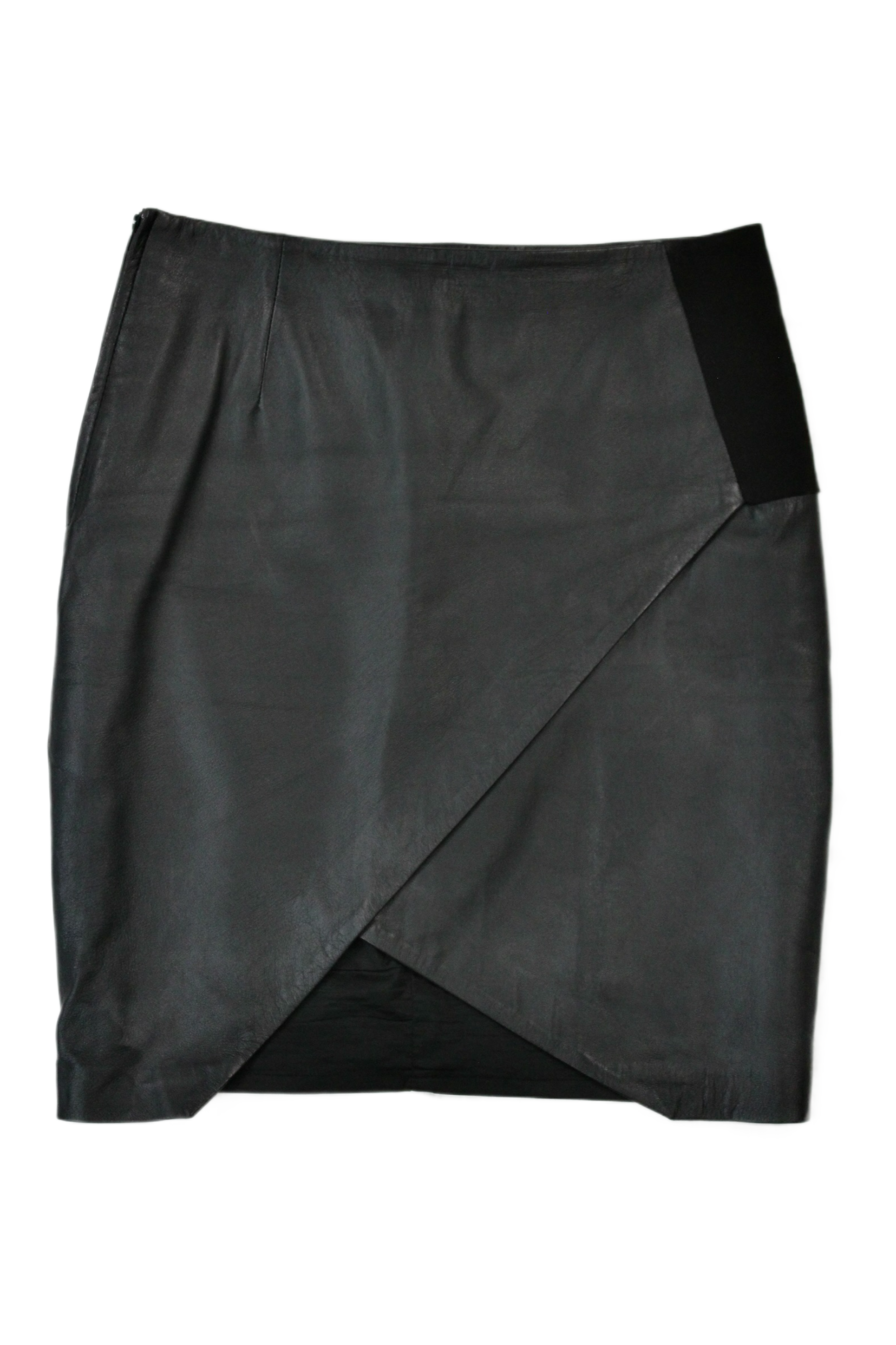 White Suede - Leather Mini Skirt