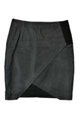 White Suede - Leather Mini Skirt