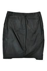 White Suede - Leather Mini Skirt