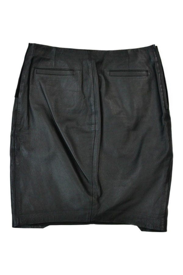 White Suede - Leather Mini Skirt