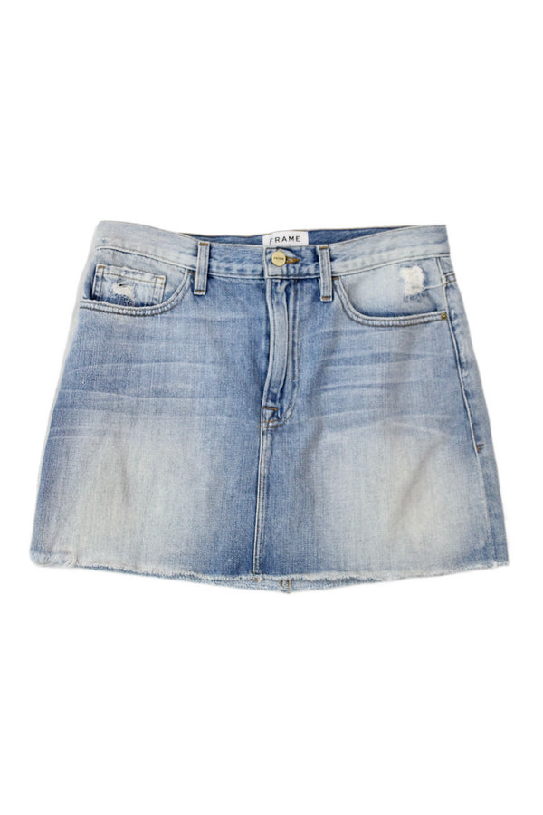 Frame Denim - Cut Off Denim Skirt