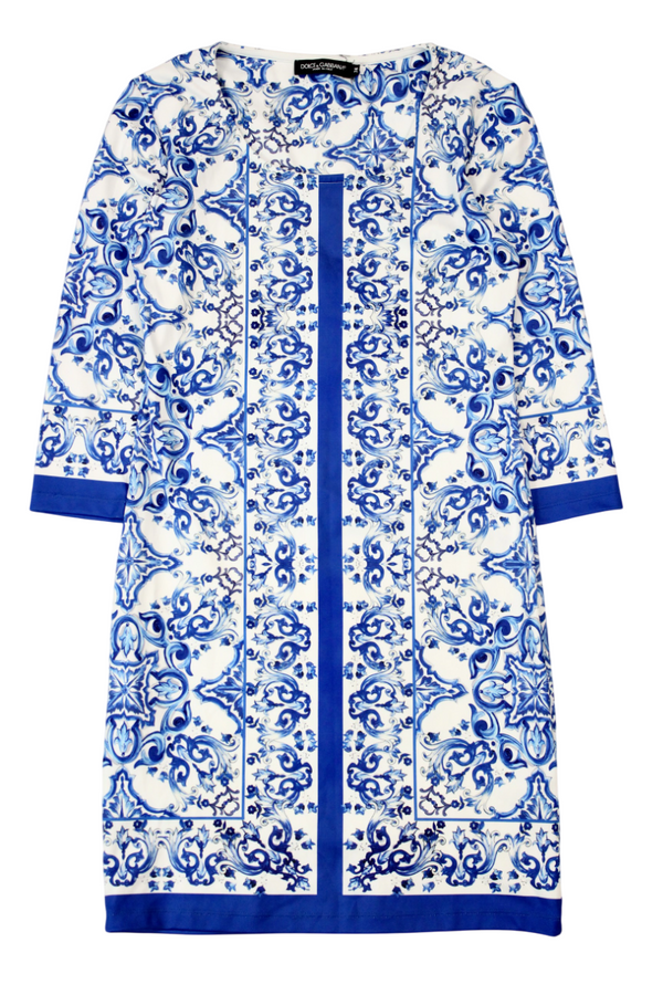 Dolce & Gabbana - Filigree Print Stretch Dress