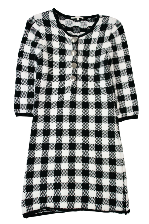 Maje - Knitted Checkerboard Dress