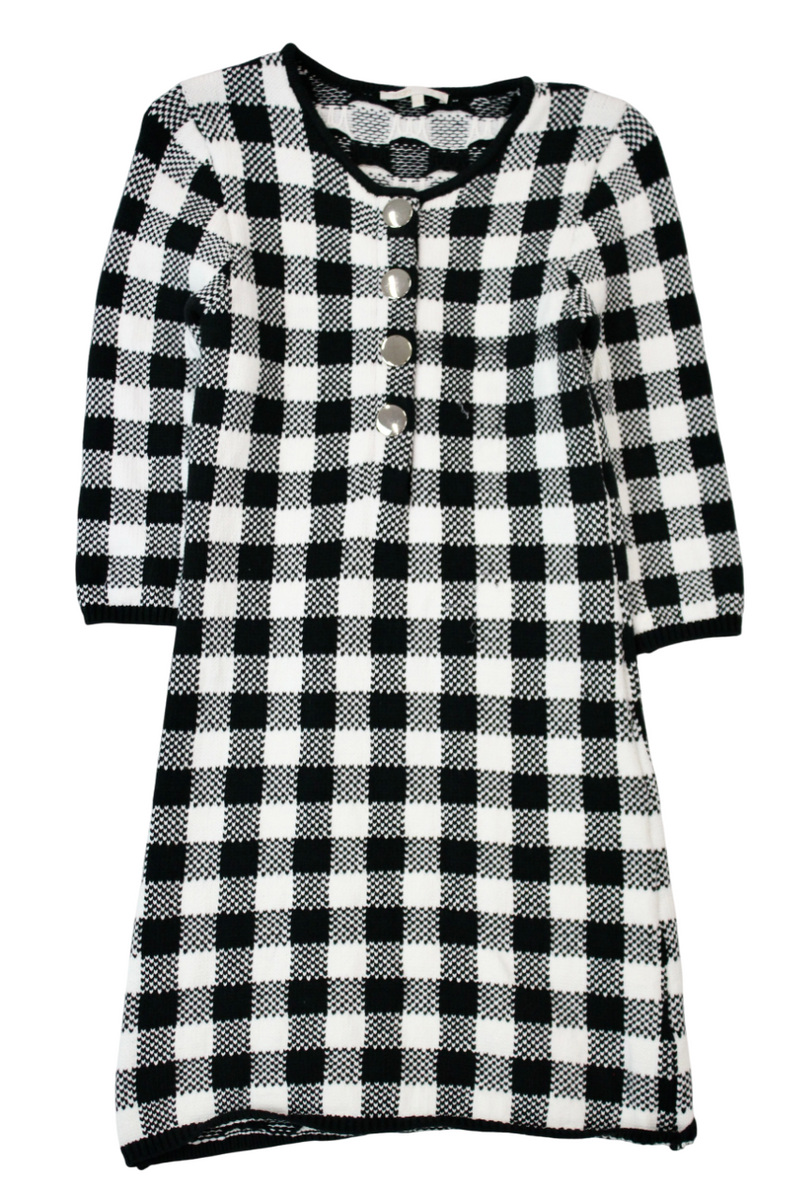 Maje - Knitted Checkerboard Dress
