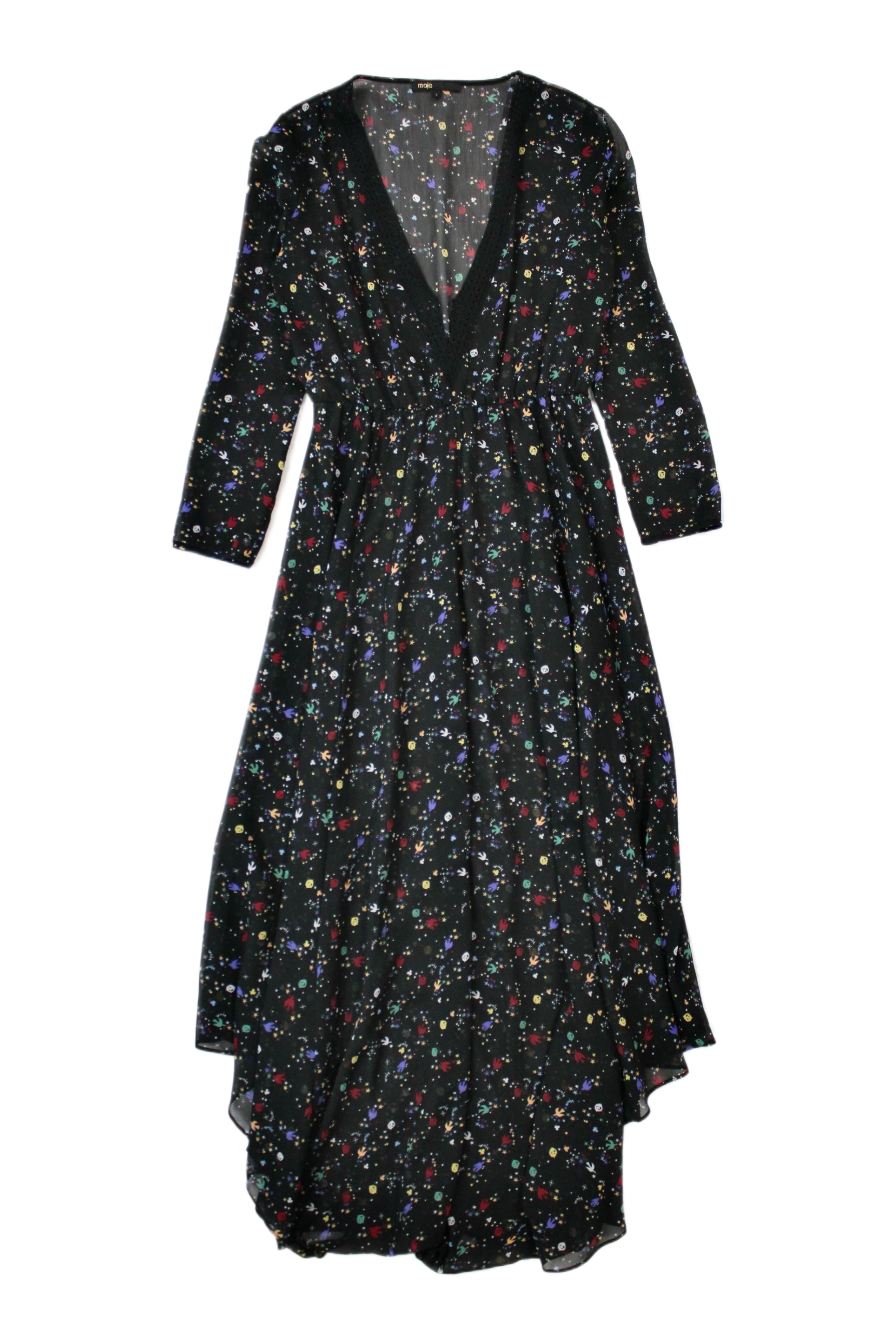 Maje - Chiffon Peace Print Dress