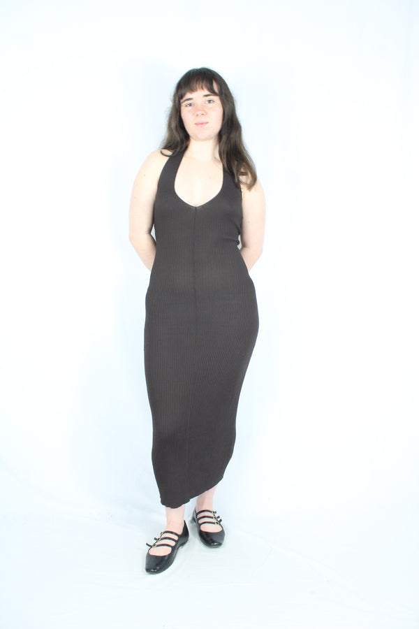 Ruby - Ribbed Halter Dress