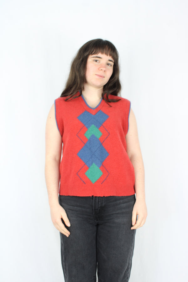 Casual Classic - Wool Argyle Sweater Vest