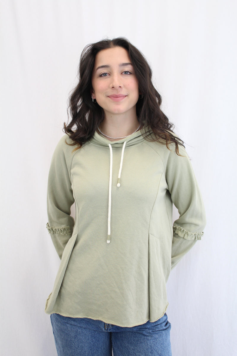 Madly Sweetly - Pleated Sweatshirt