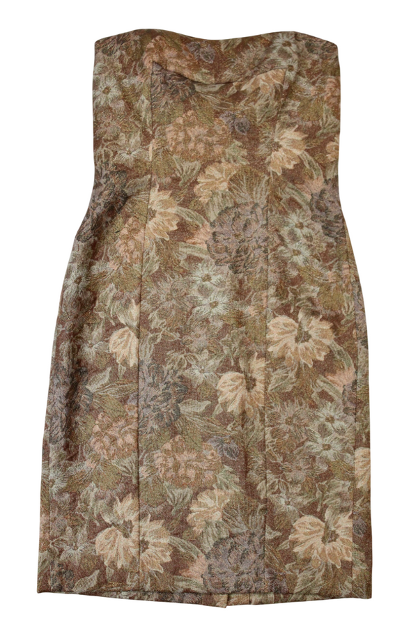 Nicole Miller - Strapless Jacquard Dress