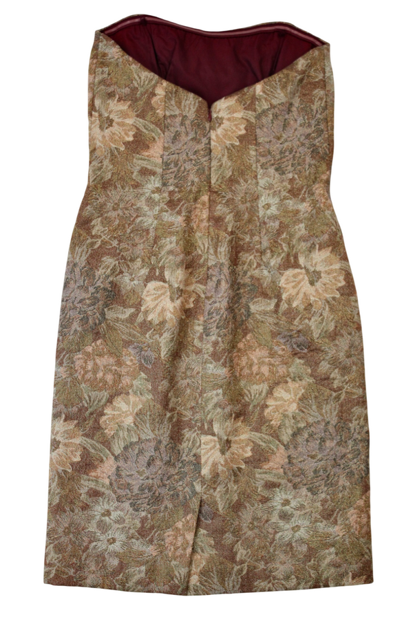 Nicole Miller - Strapless Jacquard Dress