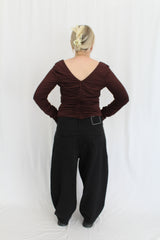 Bassike - 'Cotton Twill Barrel Leg Pant'