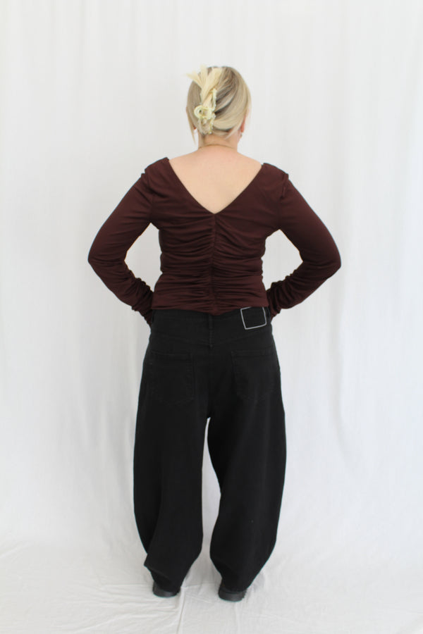 Bassike - 'Cotton Twill Barrel Leg Pant'