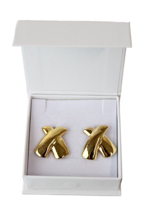 Heaven Mayhem - Gold Cross Earrings