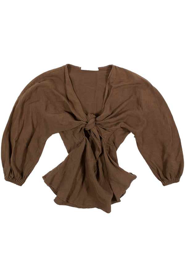 Ruby - Long Sleeve Tie Top