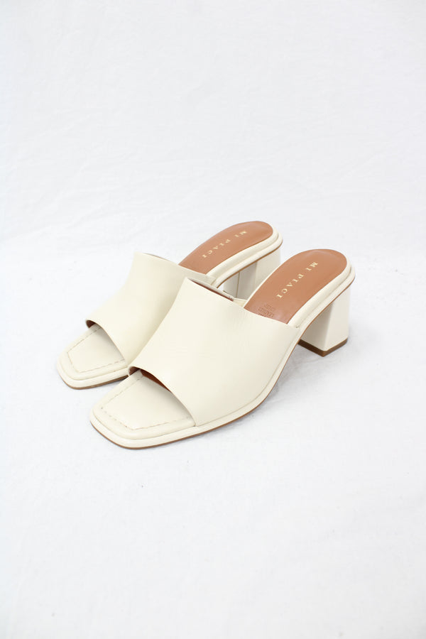 Mi Piaci - Cream Mule Heels