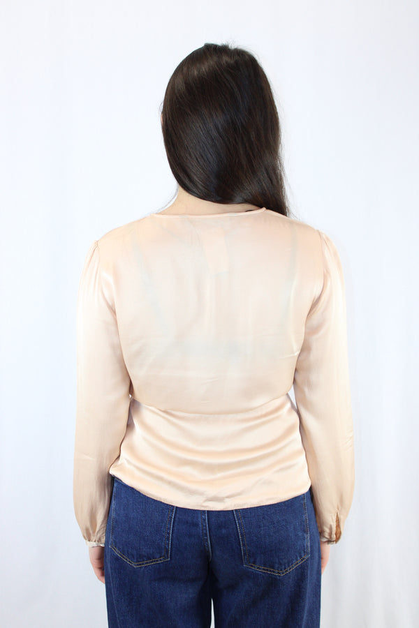 Zara - Satin Wrap Top