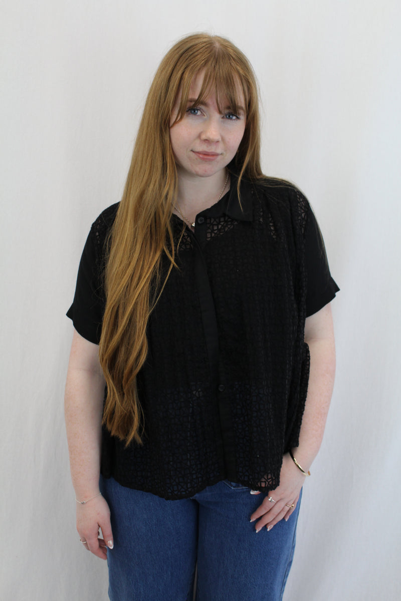 Salasai - Geometric Embroidered Tee