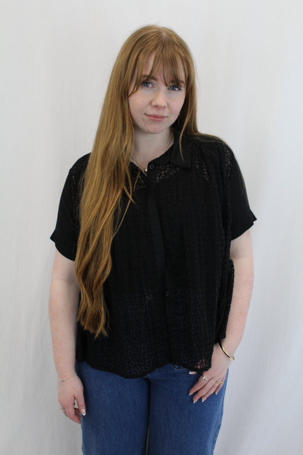 Salasai - Geometric Embroidered Tee