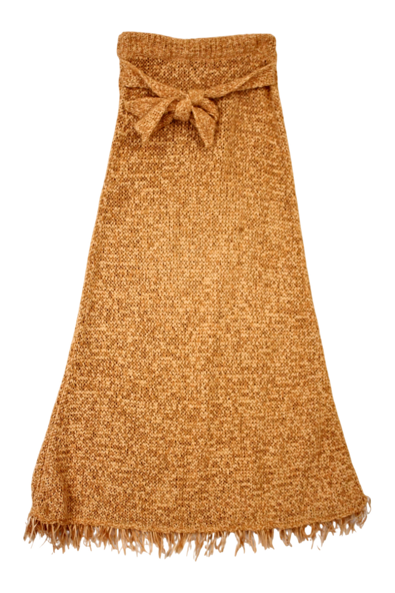 Nanushka - Knitted Fringe Trim Skirt