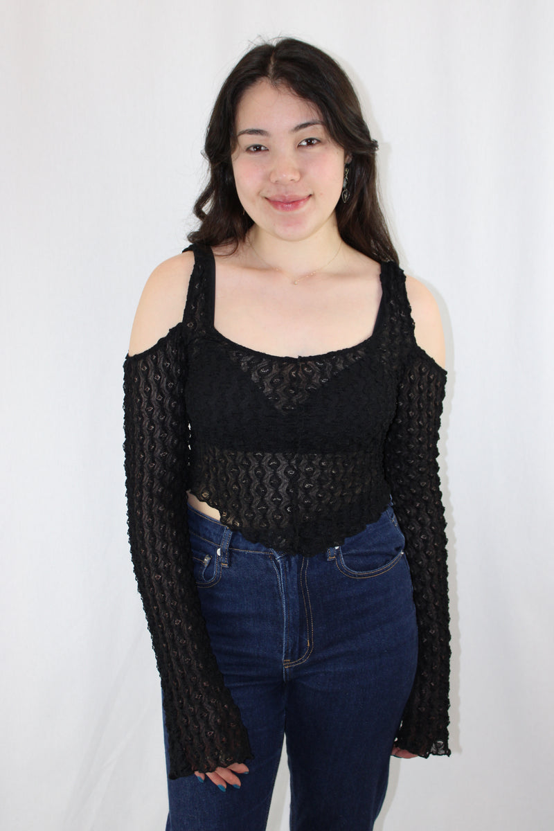 Urban Outfitters - Cut-Out Popcorn Top