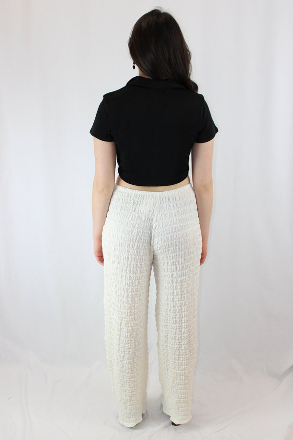 Zara - Textured Straight Leg Pant