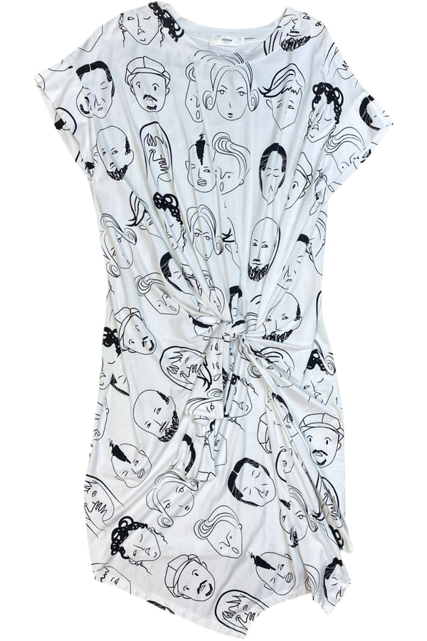 Uchuu Montreal - Faces Print Midi Dress