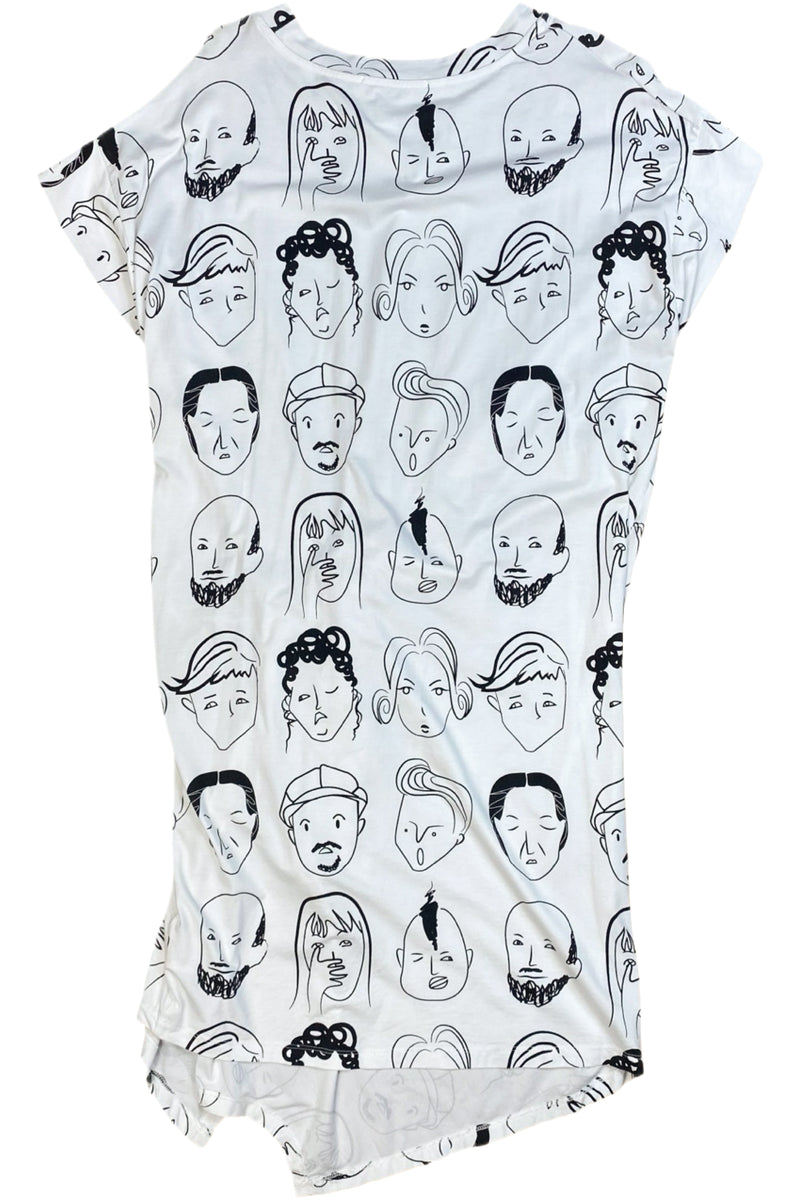 Uchuu Montreal - Faces Print Midi Dress