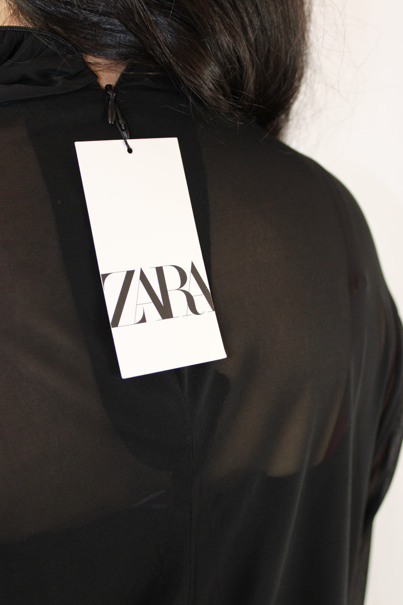 Zara - Twist Mesh Blouse