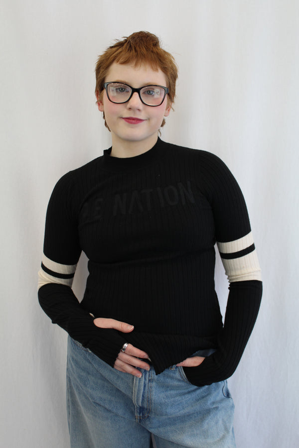 PE NATION - Embroidered Logo Long Sleeve