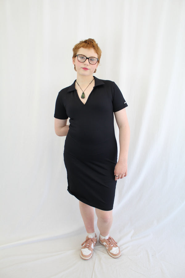 Aimn - Collared Midi Dress