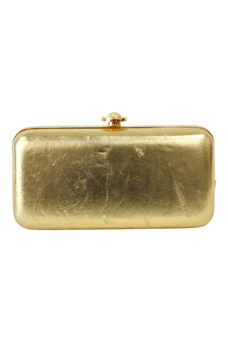 Versace - Gold Medusa Clasp Clutch